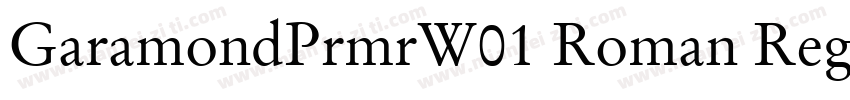 GaramondPrmrW01 Roman Regular字体转换